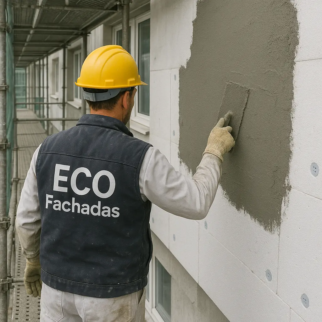 Rehabilitando la fachada de un edificio en Begas - Antes y después